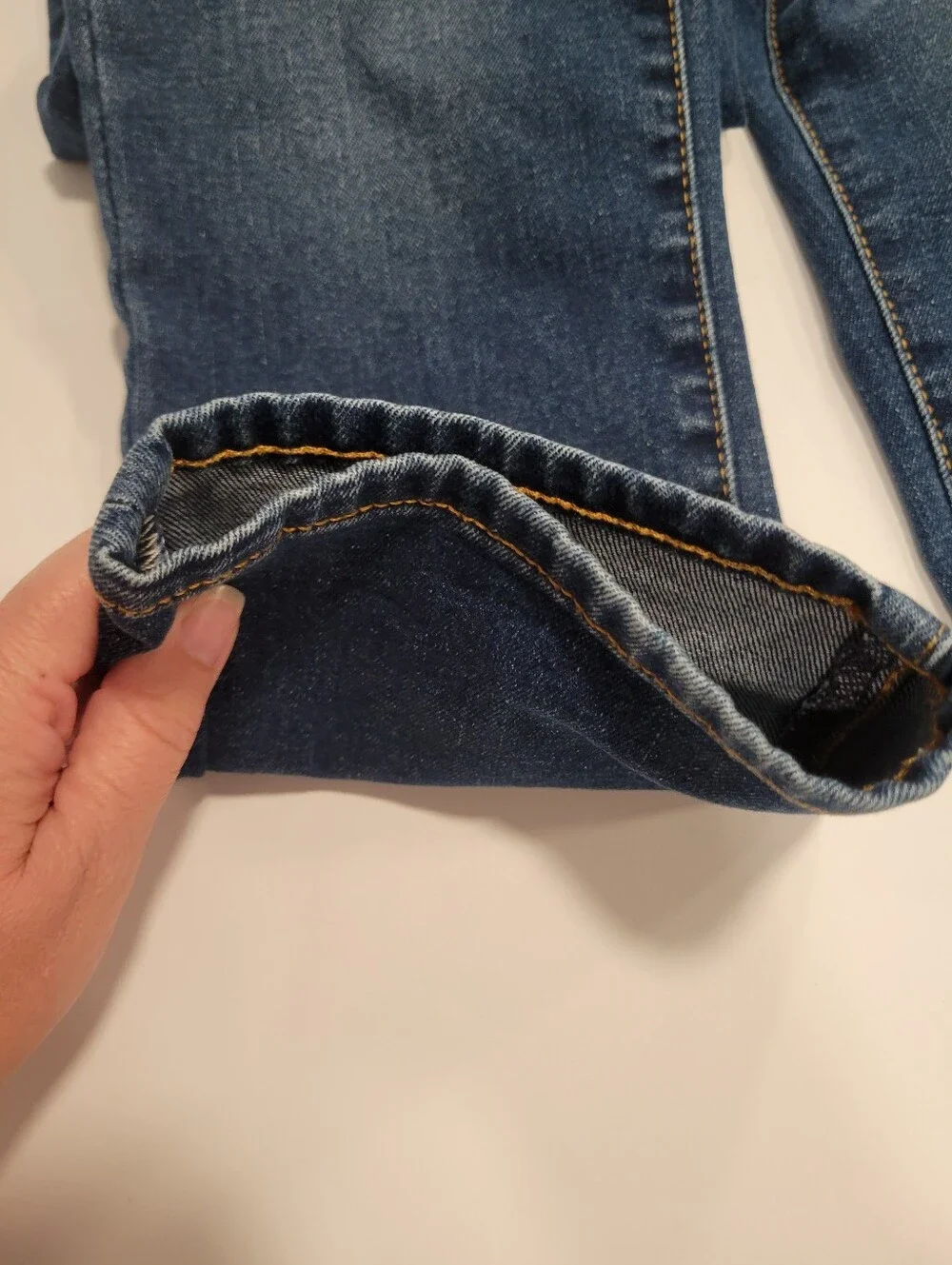 Gap Boys Denim Regular Stretch Straight Jeans Size 12 Adjustable Waistband